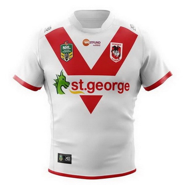 Tailandia Camiseta St.George Illawarra Dragons 1ª Kit 2018 Blanco